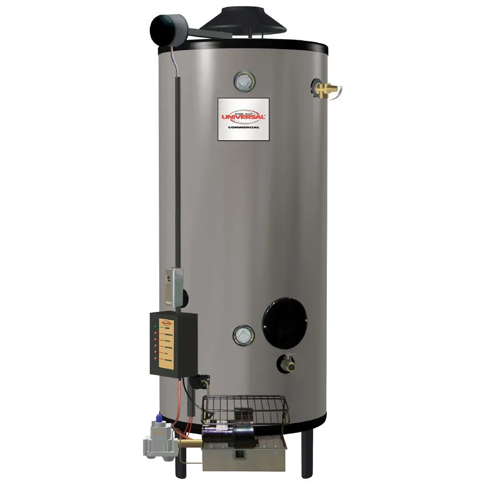 100 Gal. 270K BTU Commercial Universal Heavy-Duty Low NOx (LN) Natural Gas ASME Tank Water Heater