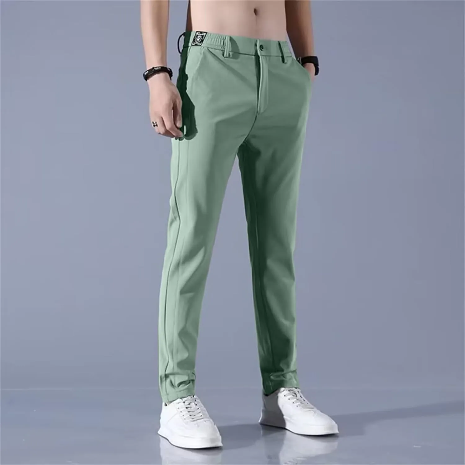 2025 Summer Men's Casual Pants Loose Straight Leg Business Pants