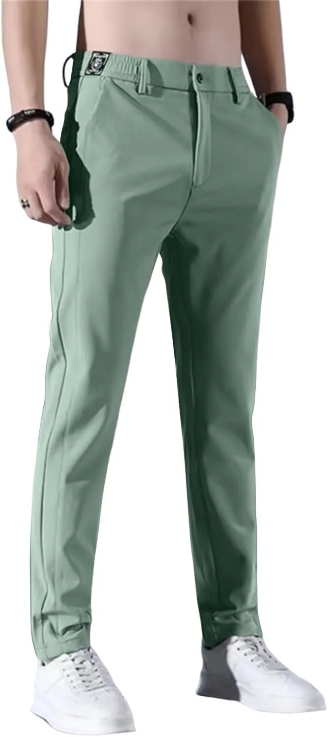 2025 Summer Men's Casual Pants Loose Straight Leg Business Pants