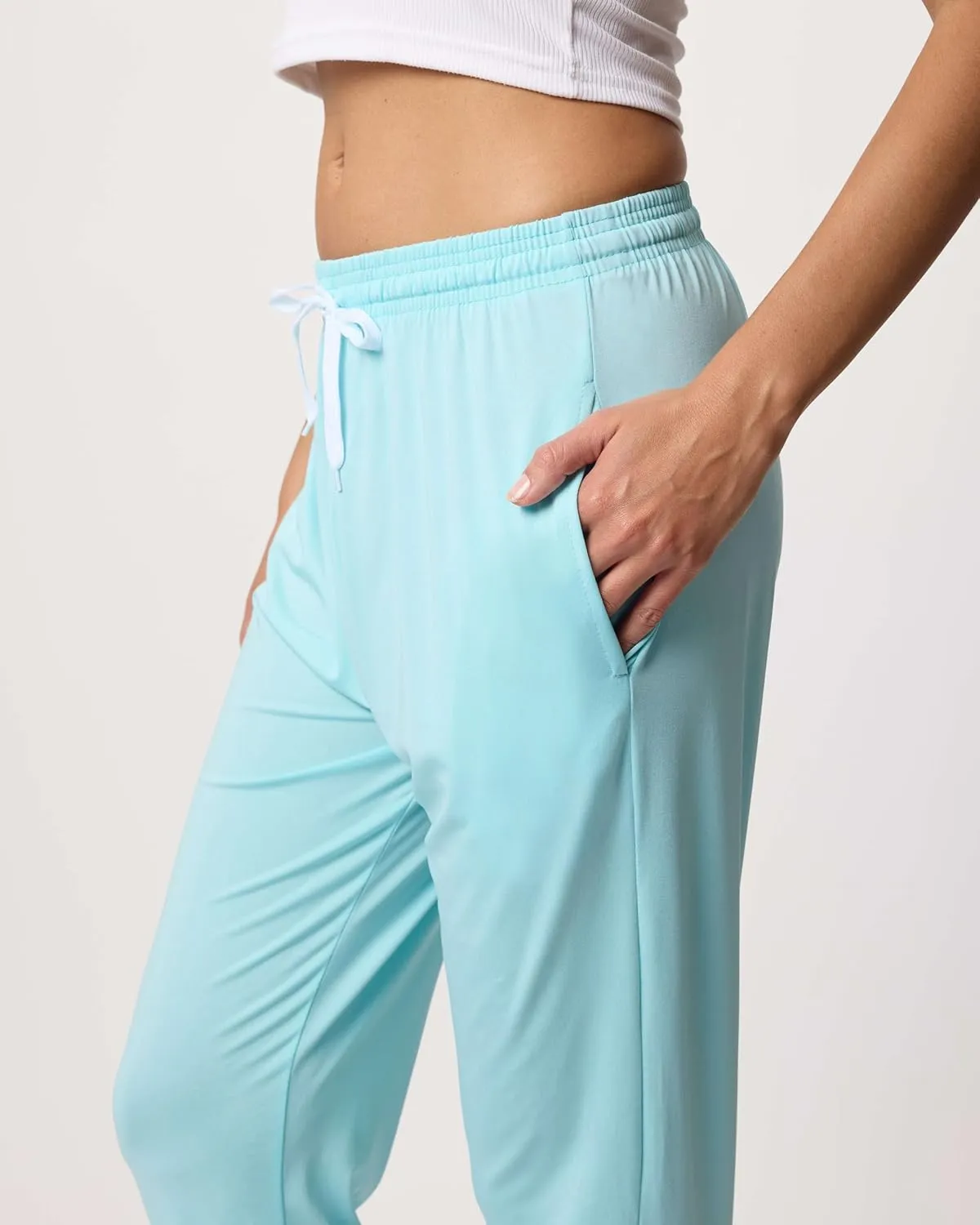 3 Pack: Women's Ultra-Soft Silky Dry Fit Lounge Joggers Lightweight Dry-Fit Pants with Pockets (Available in Plus)