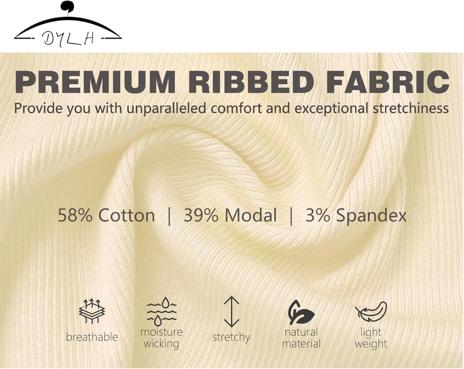 3Packs Cotton Ribbed High Neck Long Tank Top for Women Racerback Yoga Top Layering Undershirts Camisole