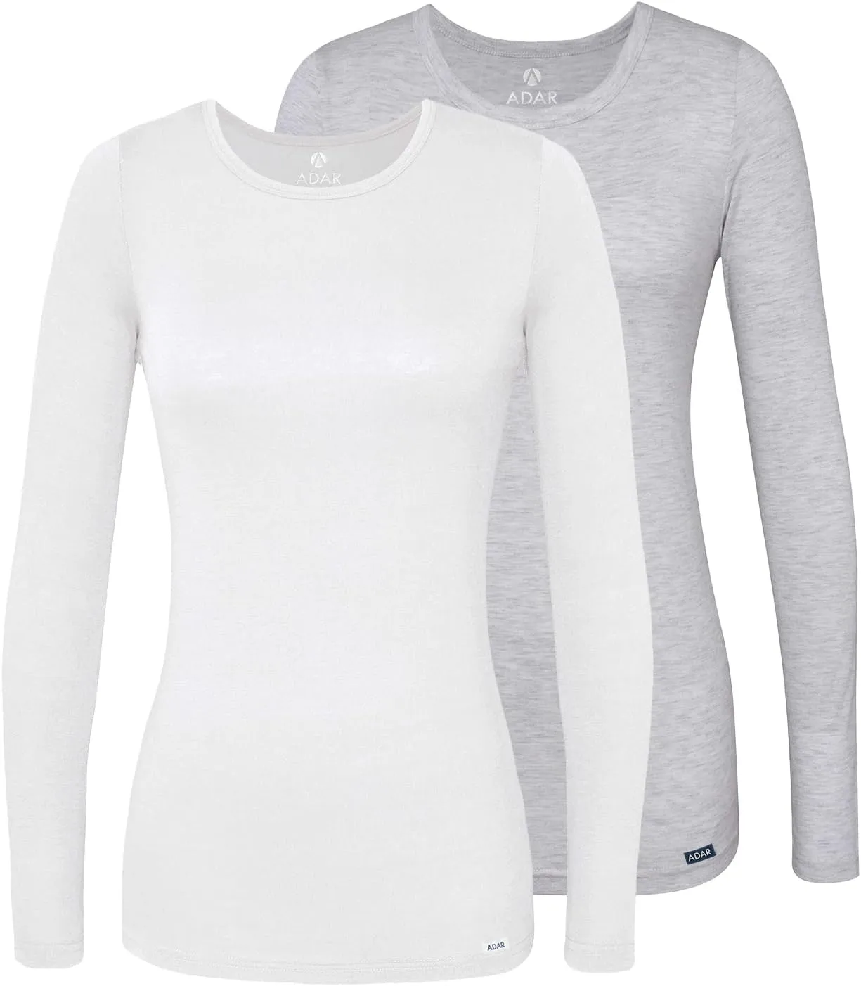 Adar Women 2 Pack Long Sleeve Underscrub Comfort Tee