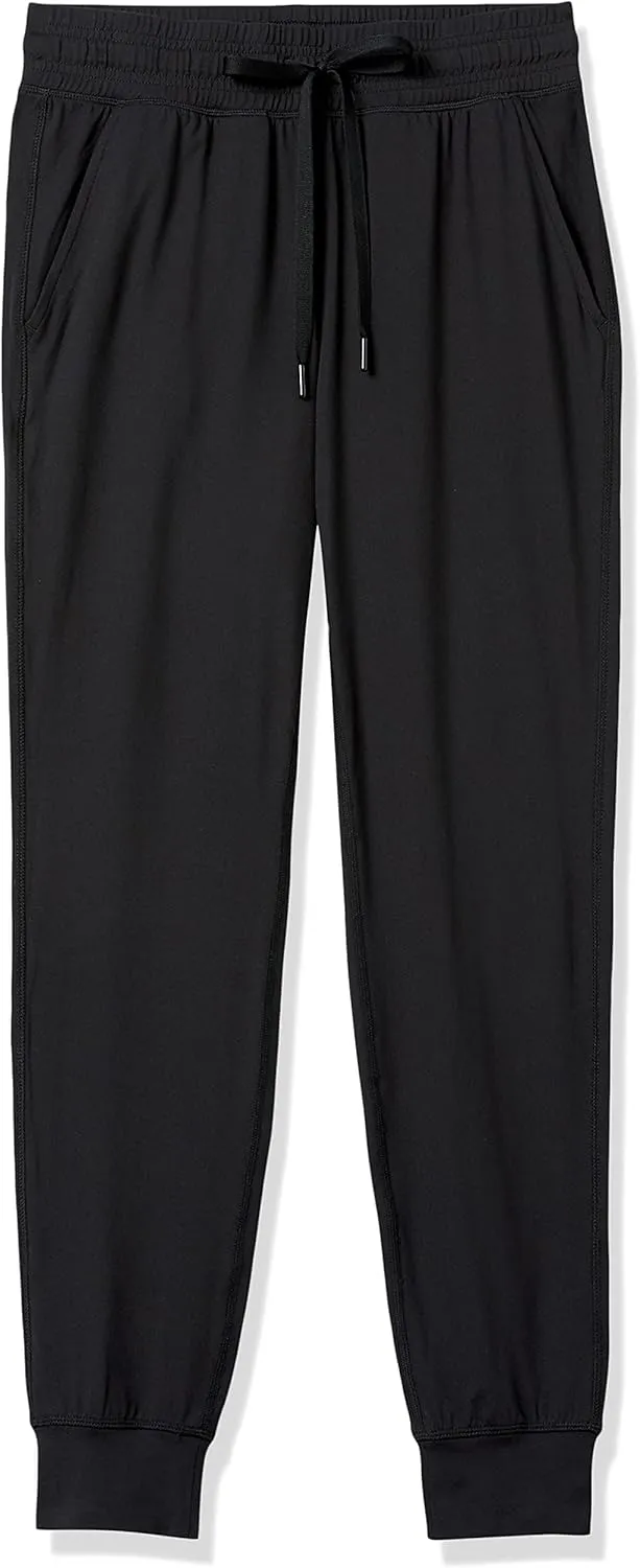 Amazon Essentials Athletic Pants for Women, Brushed Tech Stretch Lounge Joggers, Plus Size Available