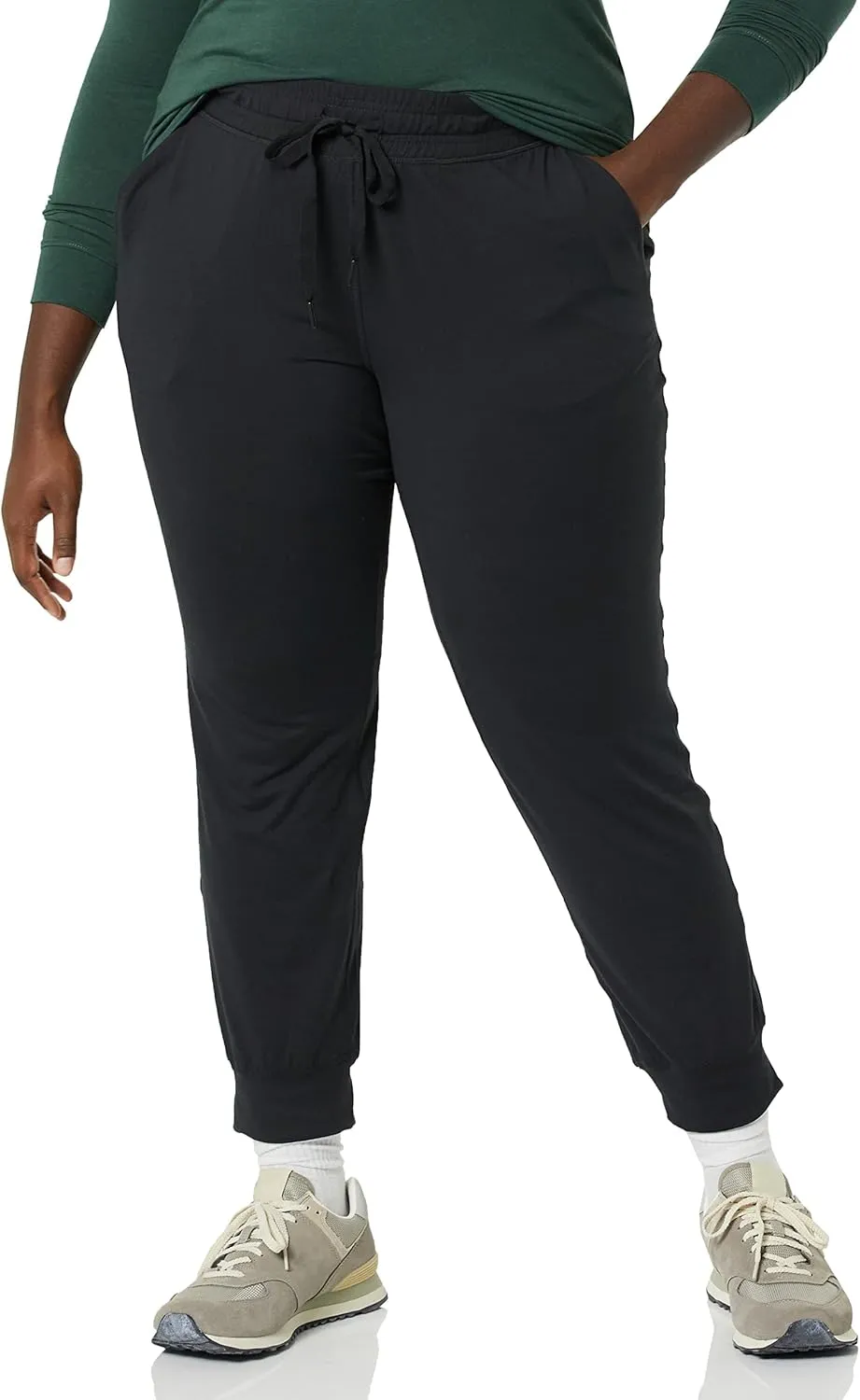 Amazon Essentials Athletic Pants for Women, Brushed Tech Stretch Lounge Joggers, Plus Size Available