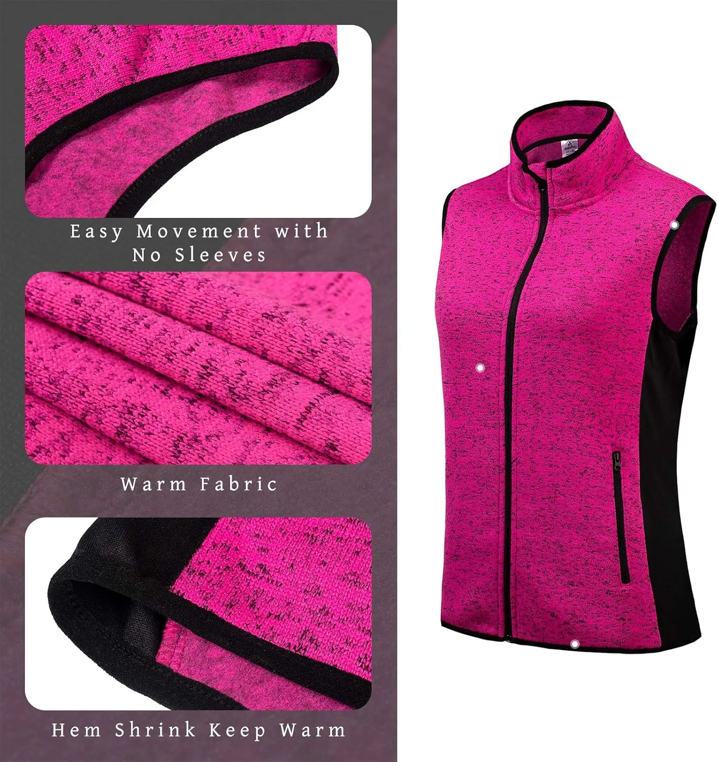 ANIVIVO Golf Vests for Women Thermal Sleeveless Vests Outerwear with Pockets& Women Fleece Vest Lightweight