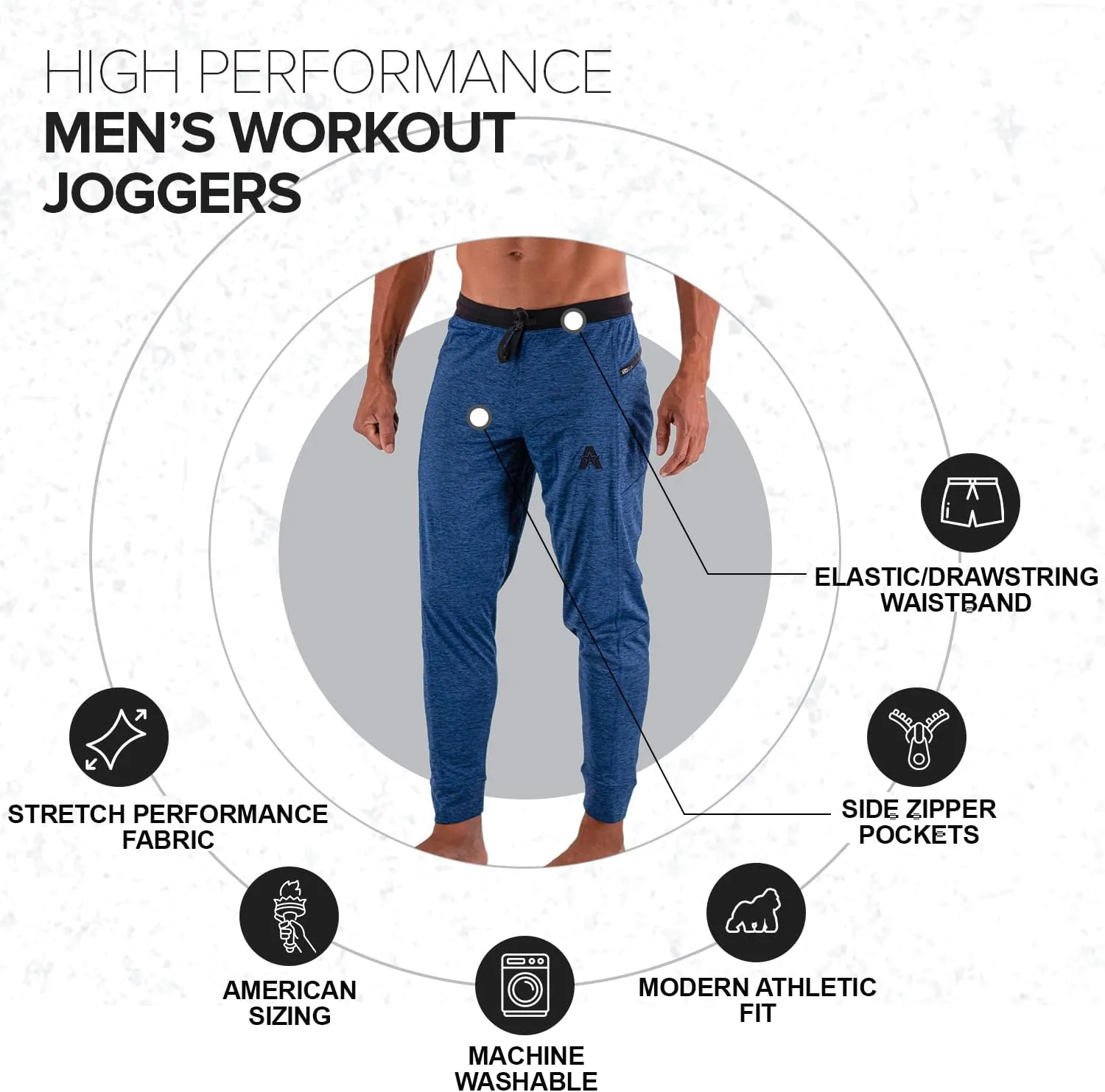 Anthem Athletics Men's Joggers Sweatpants Training Pants - Dominance Hyperflex Solstice