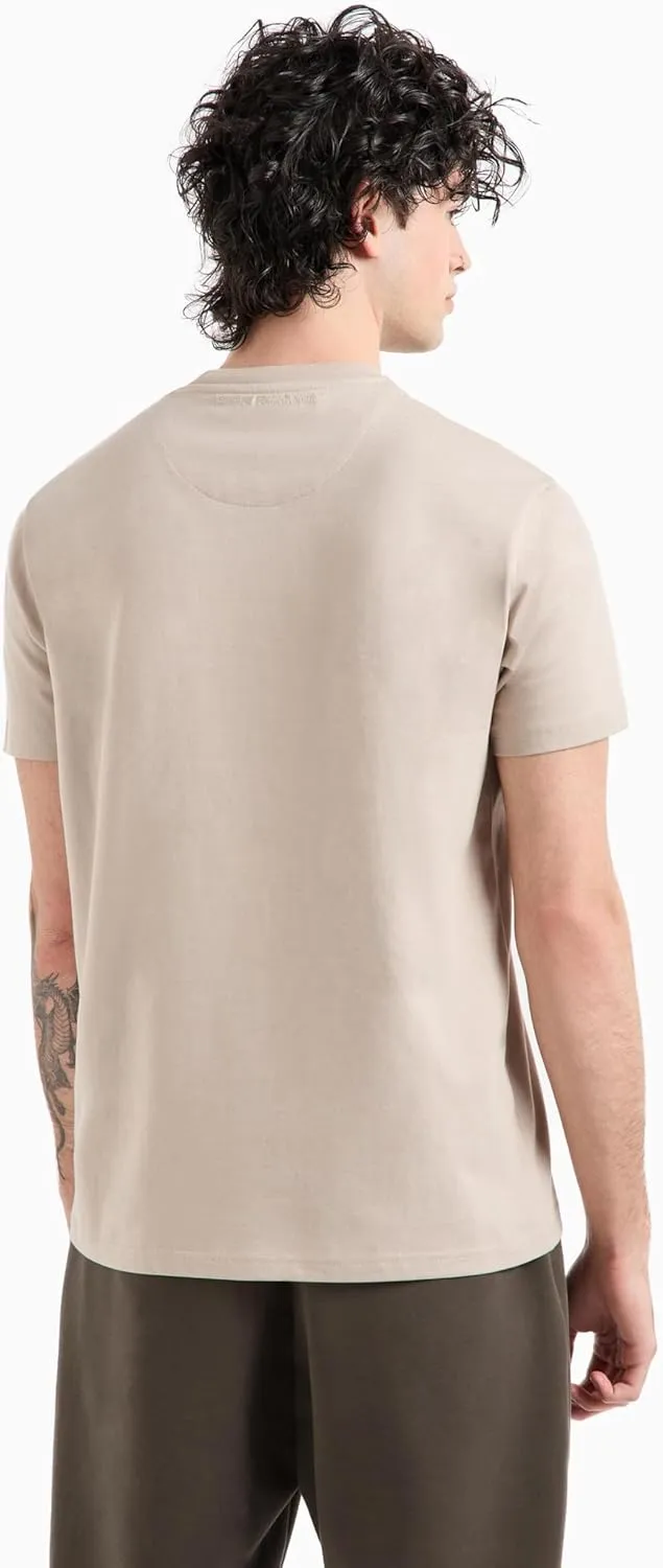Armani Exchange Men's Large Embroidered Eagle Regular Fit Cotton Jersey