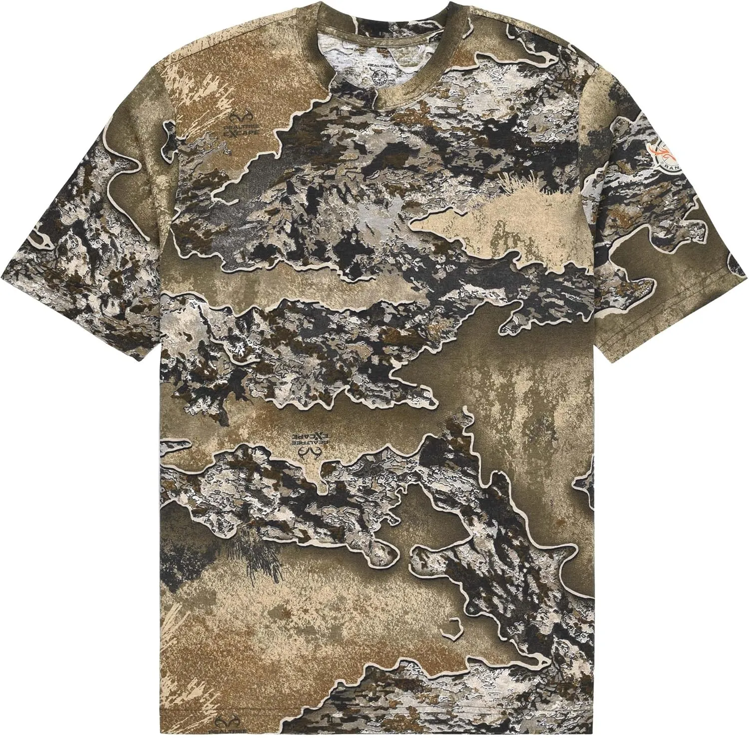 Authentic Realtree and Mossy Oak Camouflage Crewneck Unisex Adult Short Sleeve Tee Shirt