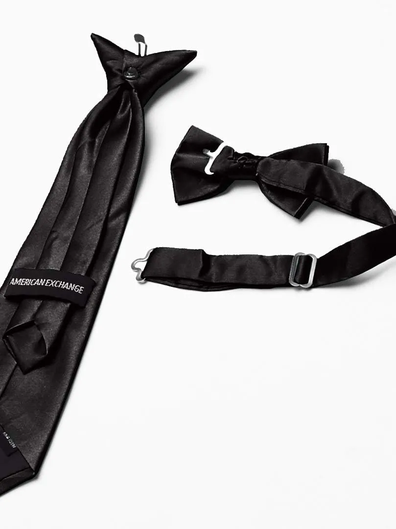 a.x.n.y mens 4 Piece Formal Vest Set Combo With Tuxedo Vest, Tie, Bow Tie, and Handkerchief