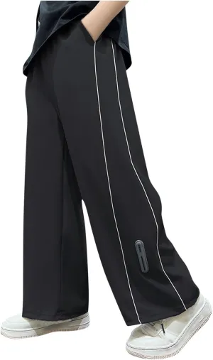 Baggy Cargo Sweatpants for Boy 2025 Spring Fashion Elastic High Wait Joggers Lounge Cozy Straight Athletic Gym Pants