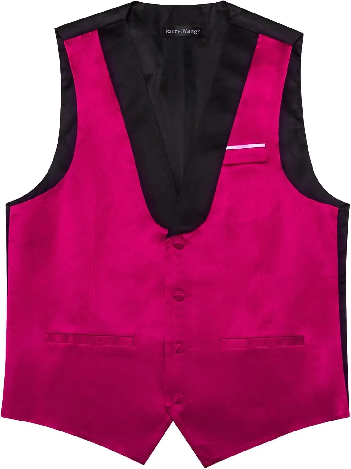 Barry.Wang Mens Formal Suit Vest Casual Business Waistcoat Tie Bowtie Set Shawl Collar Slim Fit Vest Wedding Party