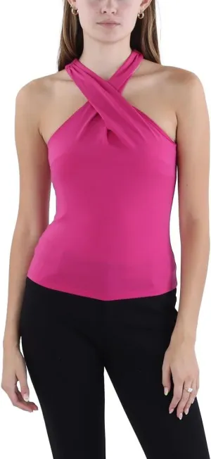 BCBGeneration Women's Sleeveless Crossover Halter Top
