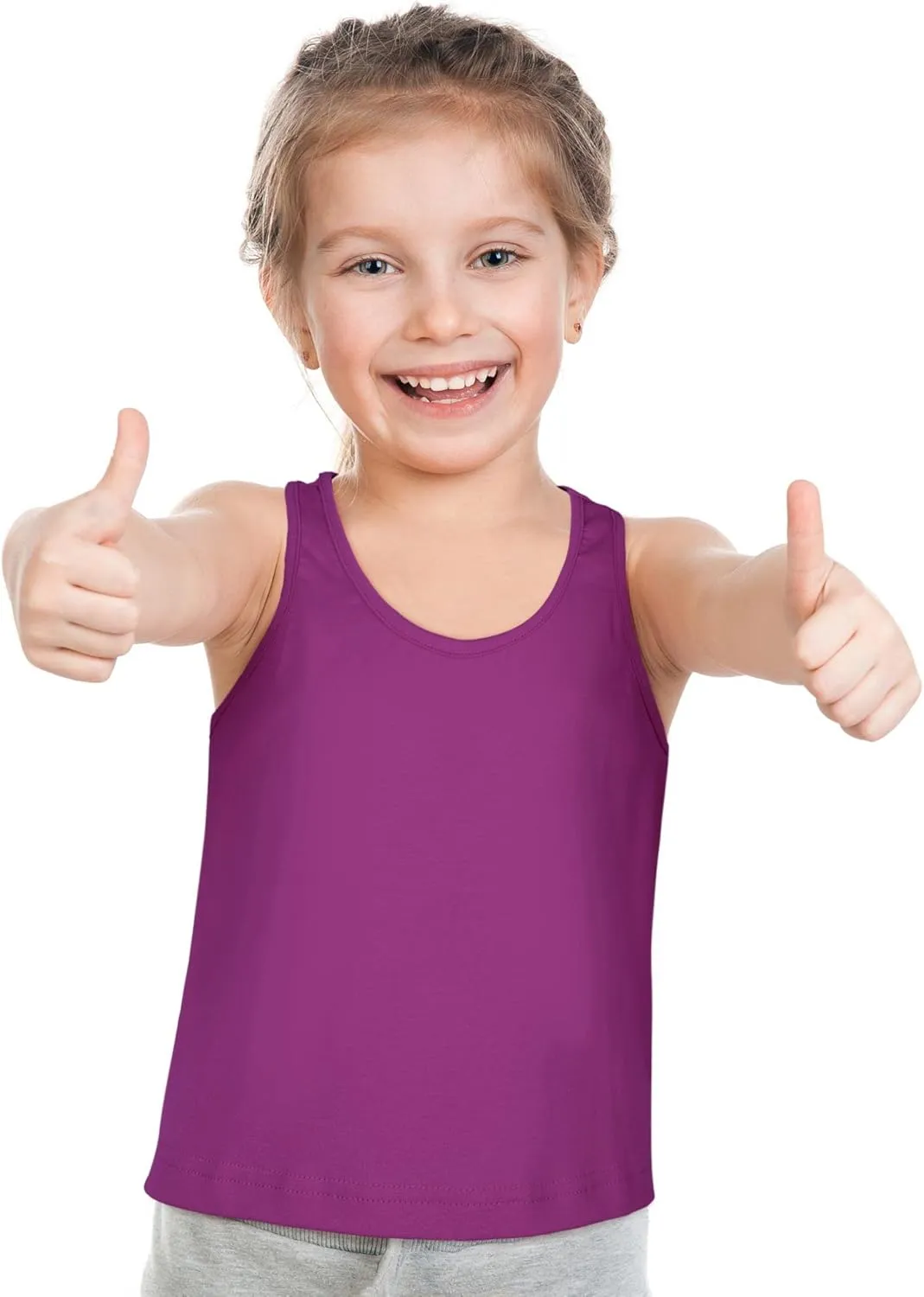 Bencailor 3 Pcs Girls Dance Tank Top Racerback Crop Tank Top Sleeveless Girls Tops Vests for Children