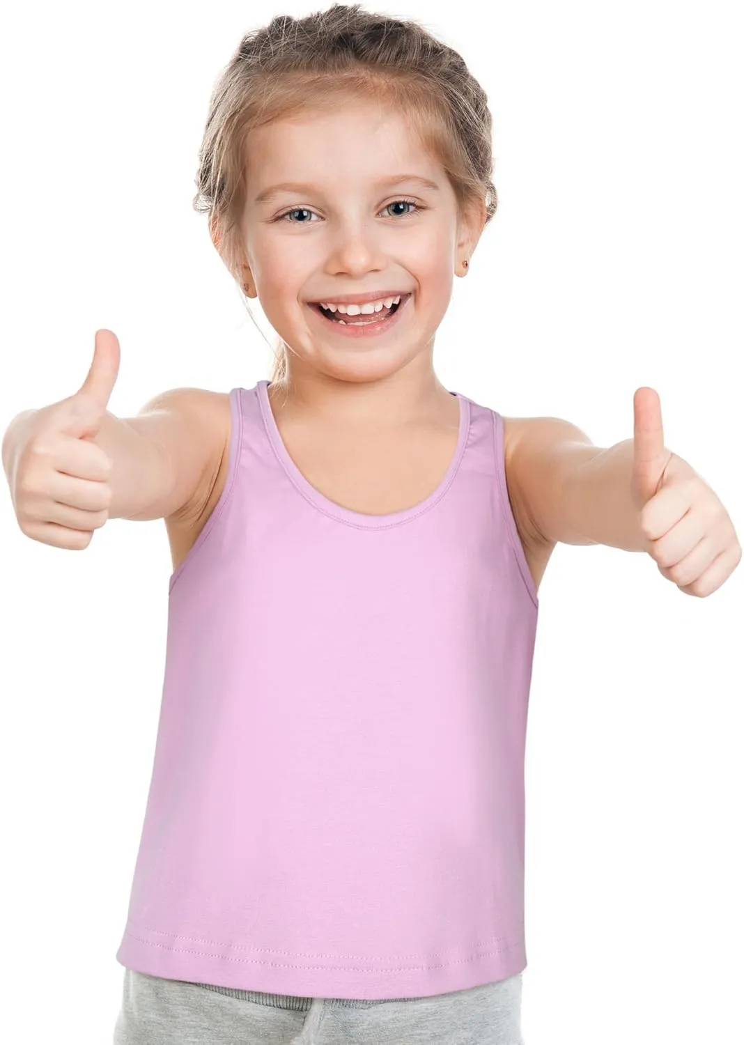 Bencailor 3 Pcs Girls Dance Tank Top Racerback Crop Tank Top Sleeveless Girls Tops Vests for Children