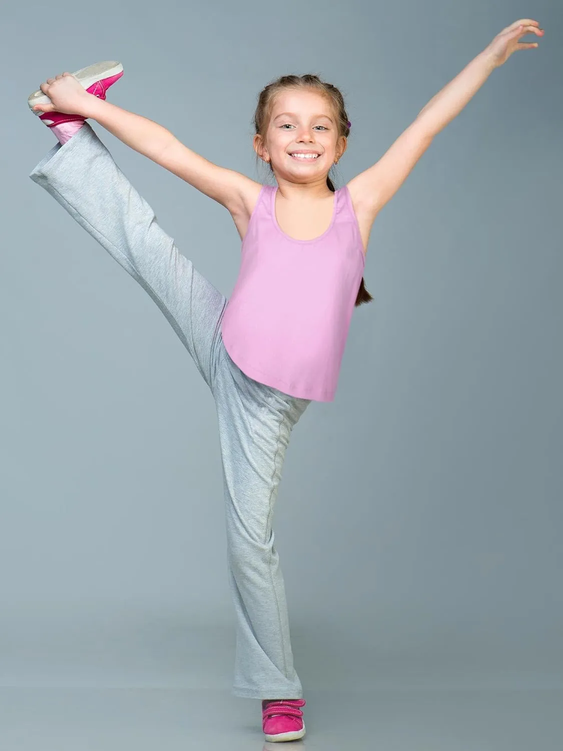 Bencailor 3 Pcs Girls Dance Tank Top Racerback Crop Tank Top Sleeveless Girls Tops Vests for Children