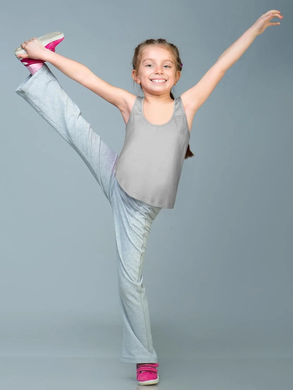 Bencailor 3 Pcs Girls Dance Tank Top Racerback Crop Tank Top Sleeveless Girls Tops Vests for Children