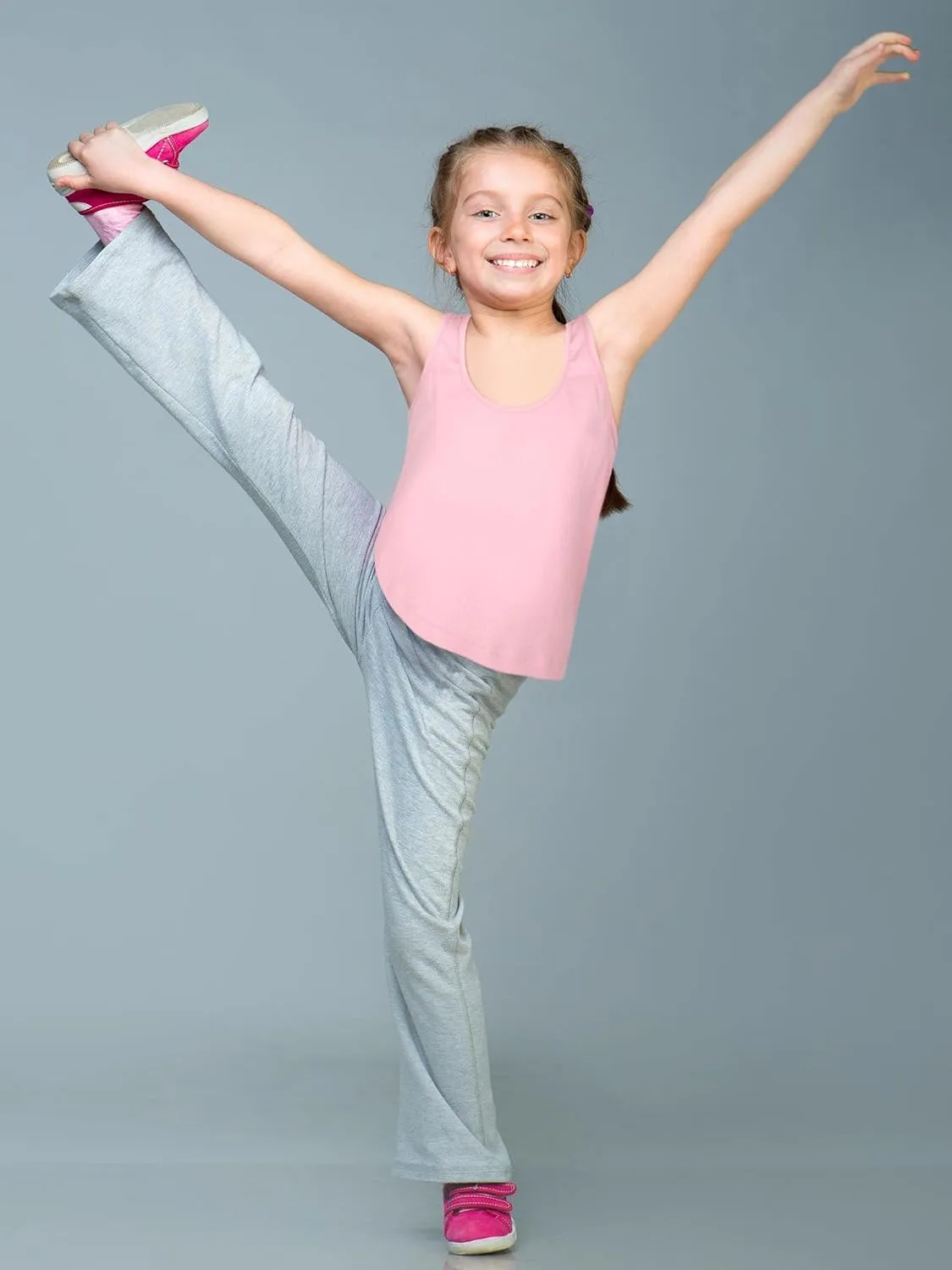 Bencailor 3 Pcs Girls Dance Tank Top Racerback Crop Tank Top Sleeveless Girls Tops Vests for Children