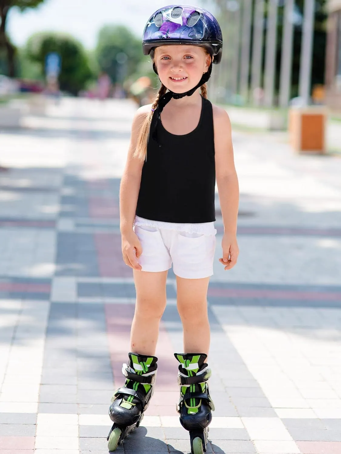 Bencailor 3 Pcs Girls Dance Tank Top Racerback Crop Tank Top Sleeveless Girls Tops Vests for Children