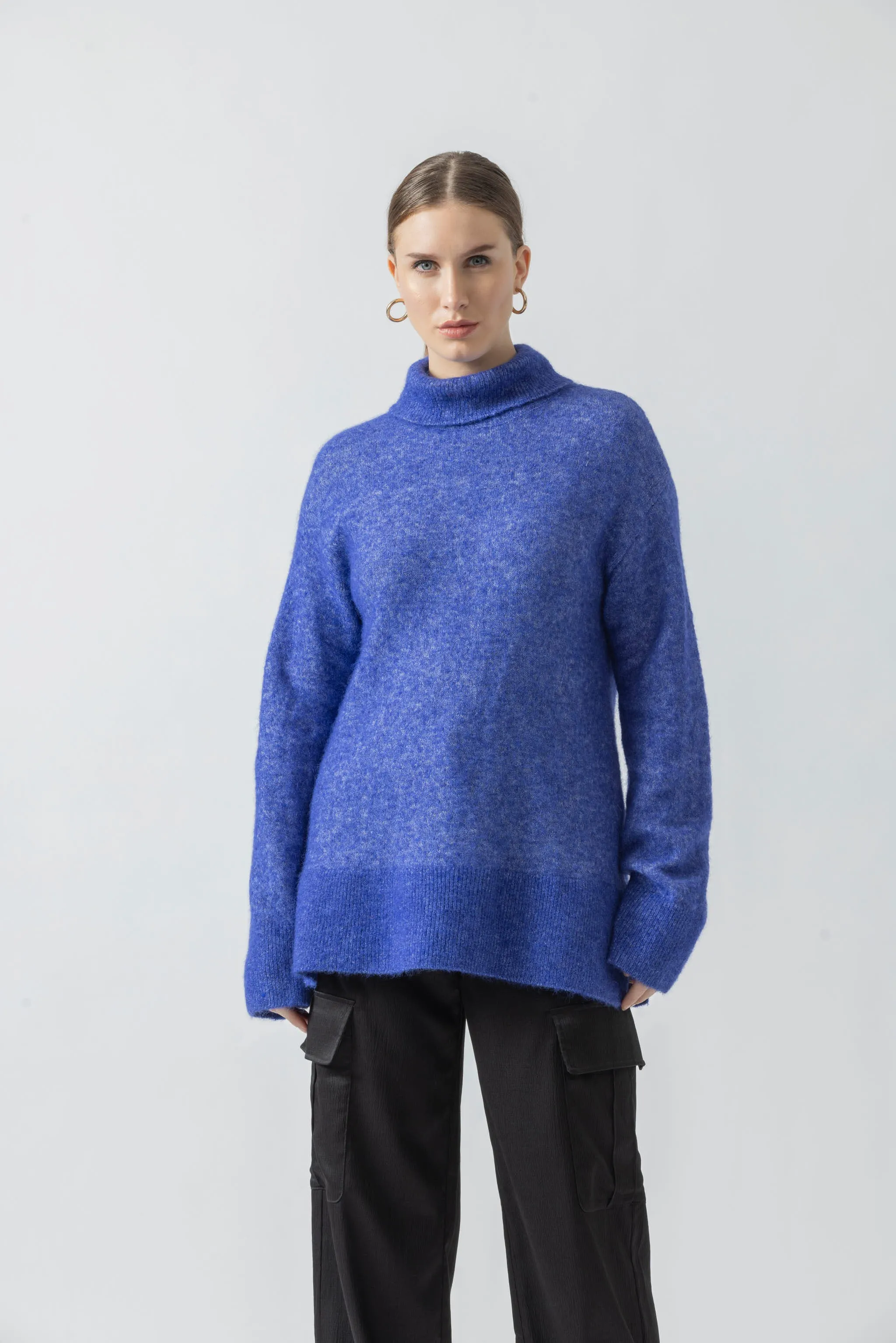 Blue Melange Pullover Heavy