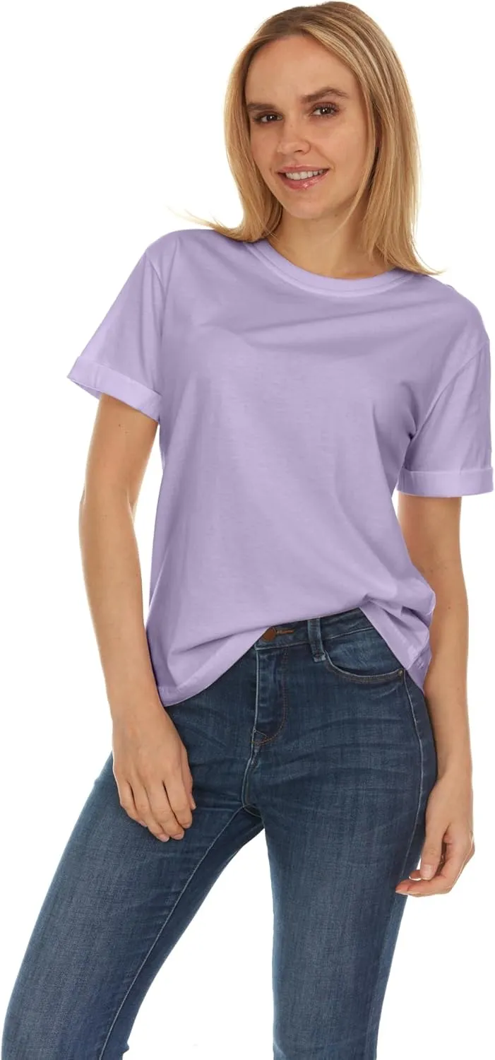 Brix Womens Loose Fit Tee - Shirts Crewneck Cotton Tees.
