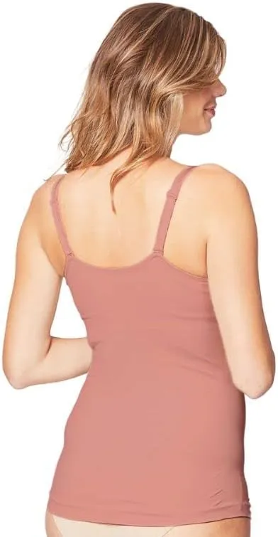 Cake Maternity Toffee Nursing Tank Top, Shaping Nursing Top for Women Breastfeeding with Built in Bra