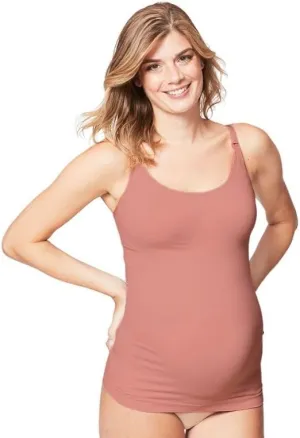 Cake Maternity Toffee Nursing Tank Top, Shaping Nursing Top for Women Breastfeeding with Built in Bra