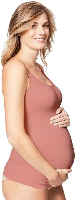 Cake Maternity Toffee Nursing Tank Top, Shaping Nursing Top for Women Breastfeeding with Built in Bra