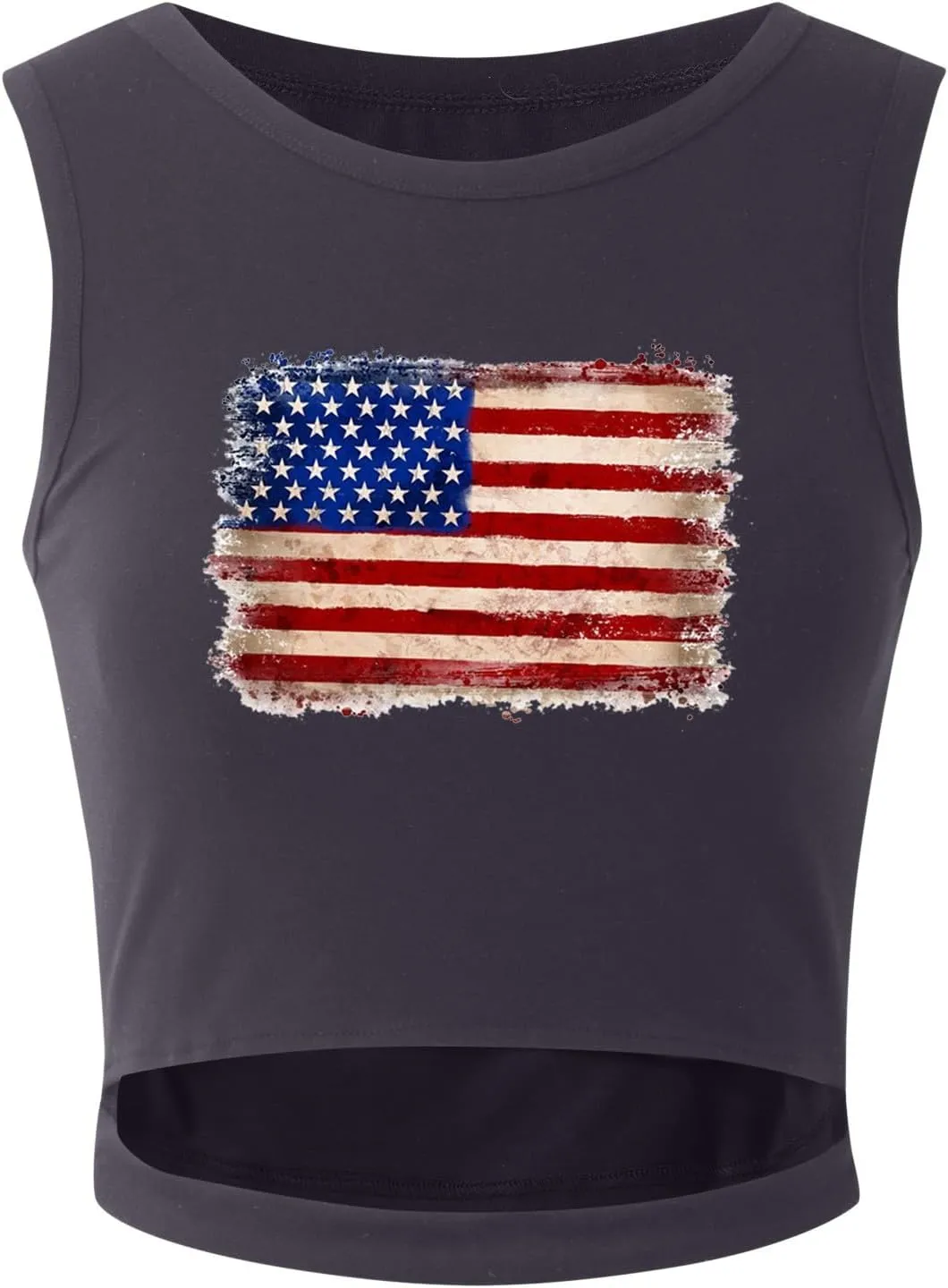 Camisole Tops for Women 2025 Up to Date Independence Days for Women Tank Tops High Neck Sexy Sleeveless Cutout Racer Back