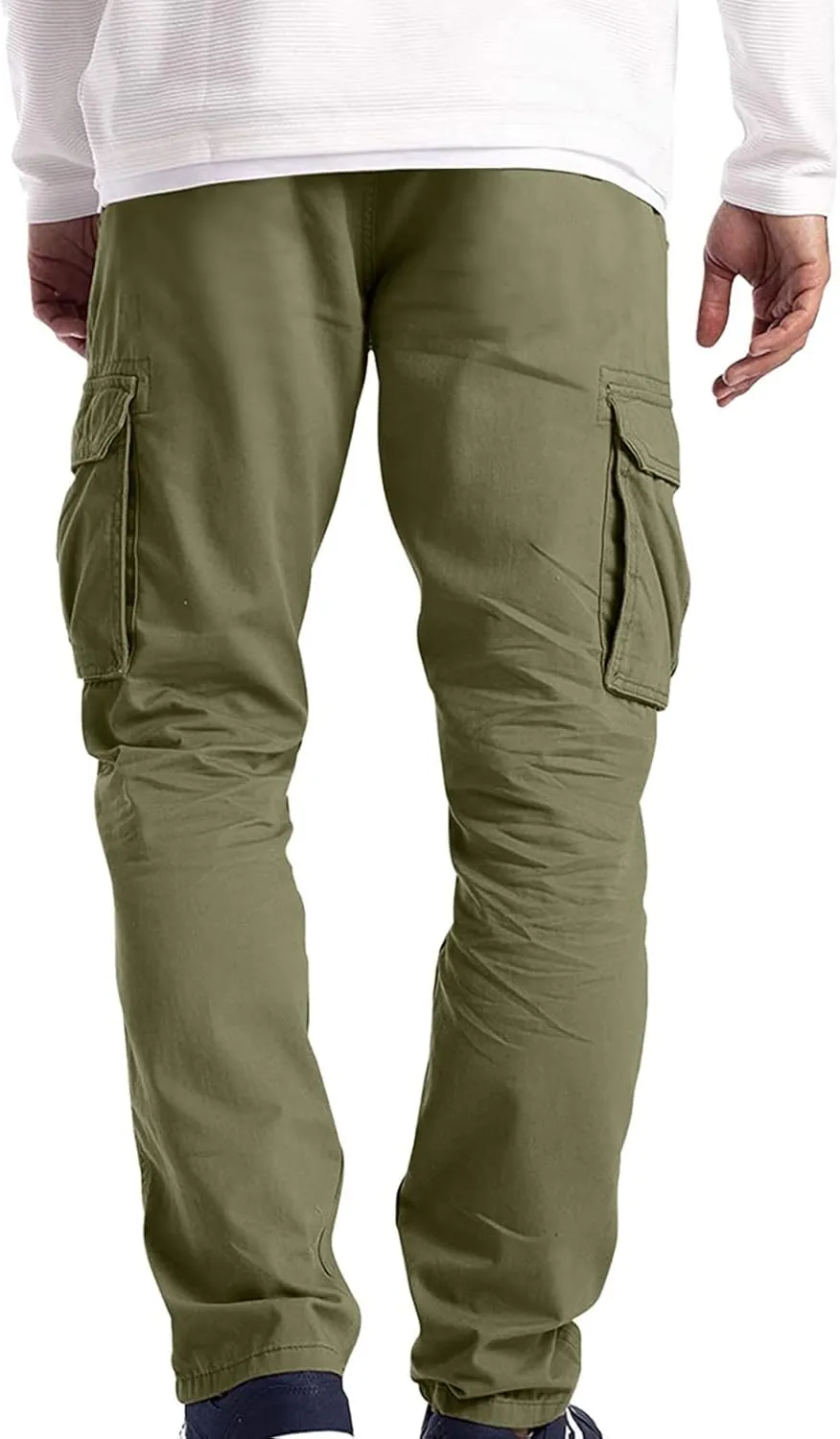 Cargo Sweatpants for Men Loose Fit Mens Joggers with Zip Pockets Mens Trousers Straight Fit Mens Cotton Dress Pants