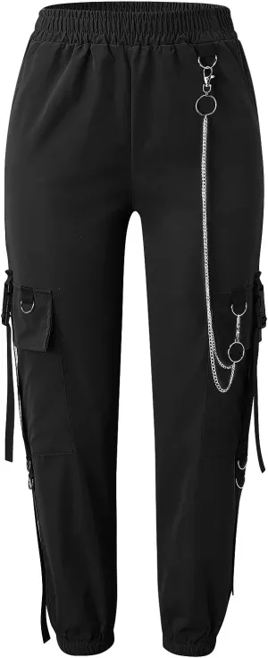 Cargo Sweatpants for Women Plus Size Parachute Pants Loose Straight Leg Streetwear 2025 Joggers