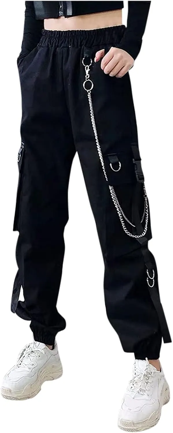 Cargo Sweatpants for Women Plus Size Parachute Pants Loose Straight Leg Streetwear 2025 Joggers