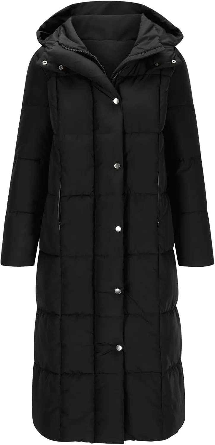 Ceboyel Long Winter Coats for Women 2024 Puffer Jackets Hooded Thickened Down Coat Trendy Ladies Outerwear Clothes With Hood