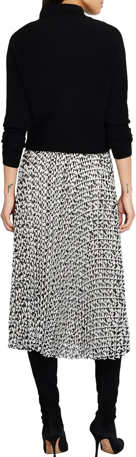 Club Monaco Women's Geo Print Pleated Midi Skirt