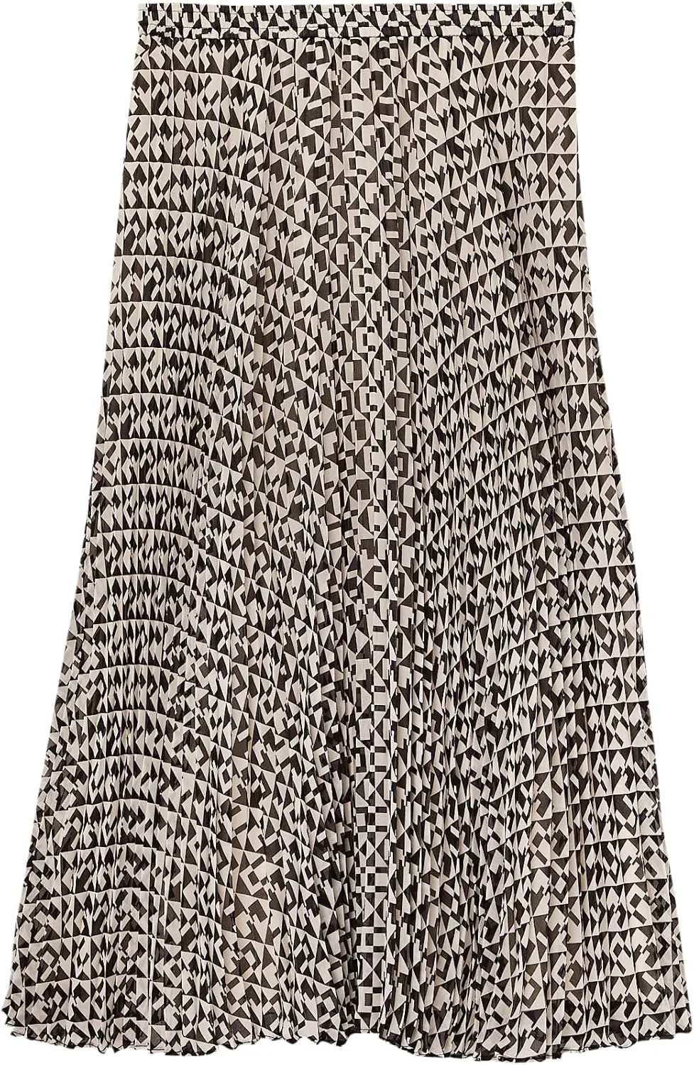 Club Monaco Women's Geo Print Pleated Midi Skirt