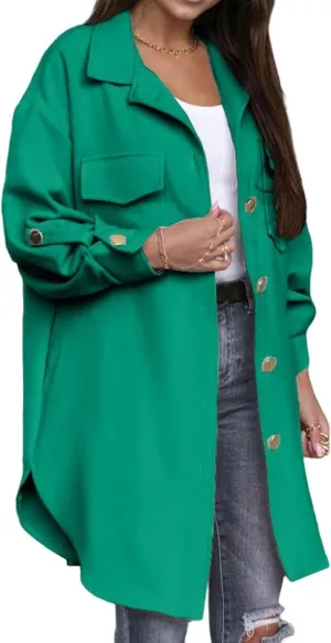 Coat for Women Casual Lapel Single Breasted Jacket Trench Coat Long Sleeve Hooded Cardigan Sweater Fall Outfits Pocket