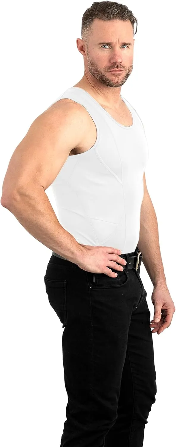 Concealed Carry Holster Tank Top | Quick Access Open Pocket with Large Storage | Mens Tank Top