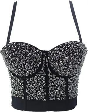 CSCDD Black Camisole Short Halter Top Sexy Bottom with Women's Tube Top Plus Size S-2xl