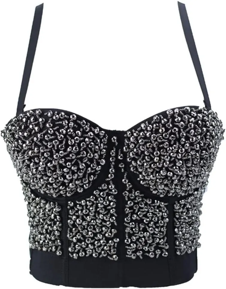 CSCDD Black Camisole Short Halter Top Sexy Bottom with Women's Tube Top Plus Size S-2xl