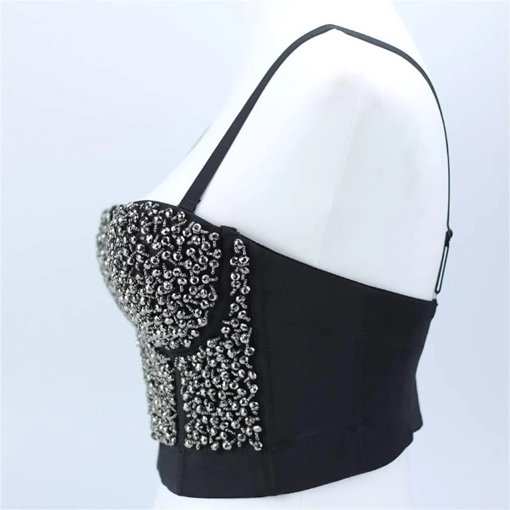 CSCDD Black Camisole Short Halter Top Sexy Bottom with Women's Tube Top Plus Size S-2xl