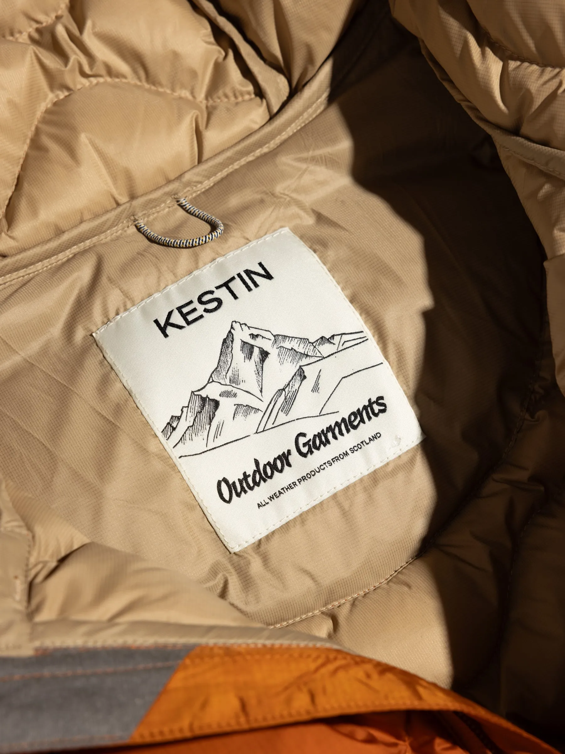 Cuillin Down Jacket in Burnt Orange Recycled Ripstop