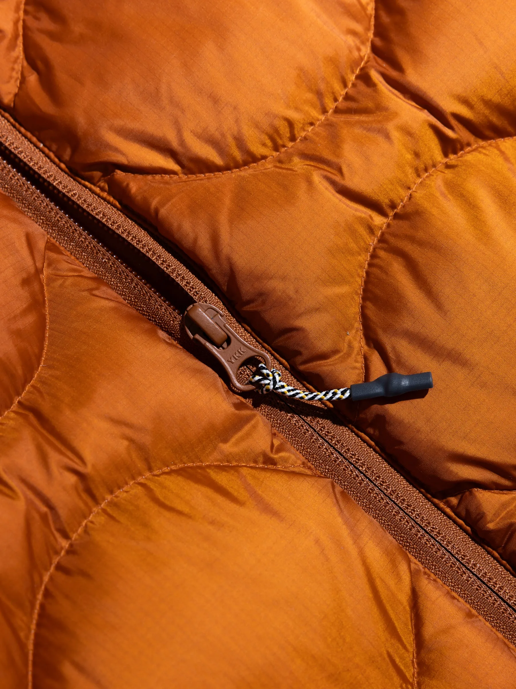 Cuillin Down Jacket in Burnt Orange Recycled Ripstop