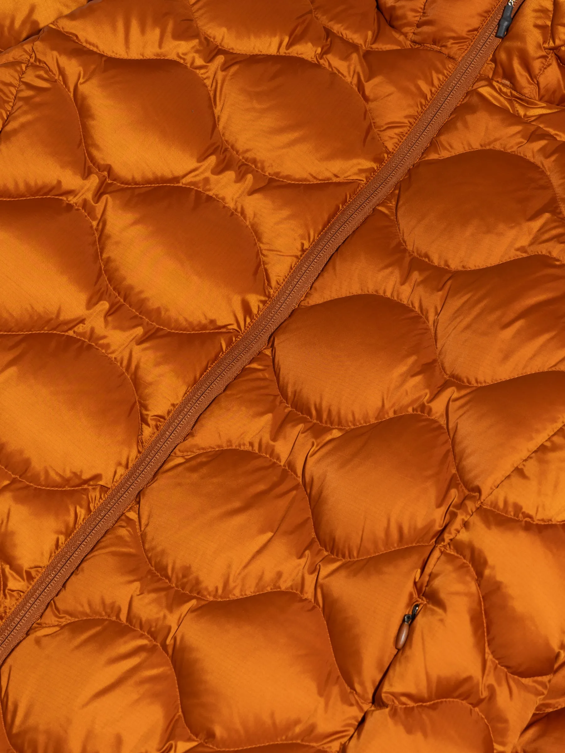 Cuillin Down Jacket in Burnt Orange Recycled Ripstop