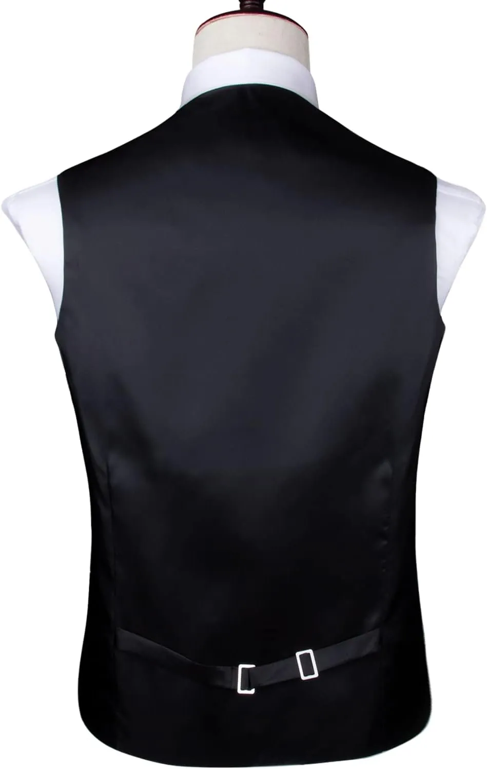 DiBanGu Men's Suit Vest Formal Men Paisley Vest Jacquard Tie Waistcoat Hanky Set With Tie Ring Wedding Party 5PCS