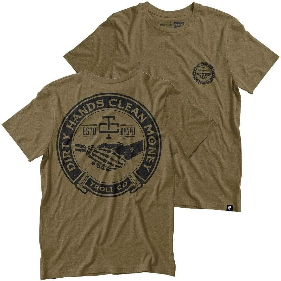 Dirty Hands Clean Money, Premium Short Sleeve Crewneck T-Shirt