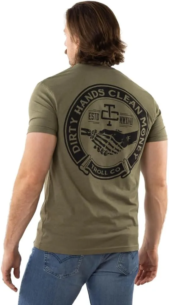 Dirty Hands Clean Money, Premium Short Sleeve Crewneck T-Shirt