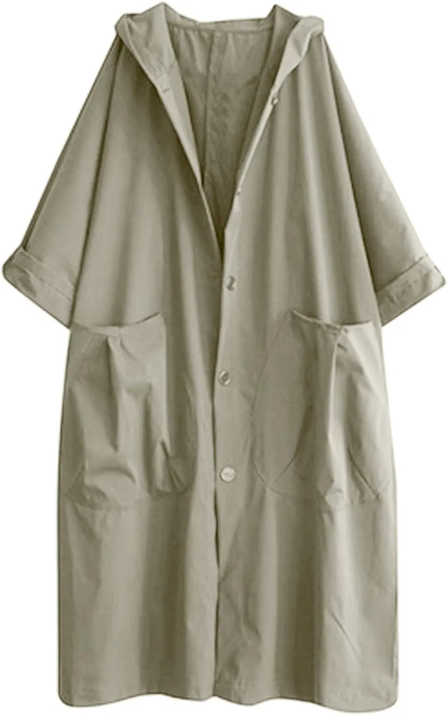 Double-Breasted Hooded Coat Outwear Womens Elegant Windbreaker Wild Winter Women'S Coat Womens Trench Coat 2024