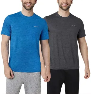 Eddie Bauer Mens Motion Tee T Shirts, 2 Pack Gifts for Him Mens Crew Neck Tshirts Shirts Half Sleeve Tshirt Men, Tee Shirts