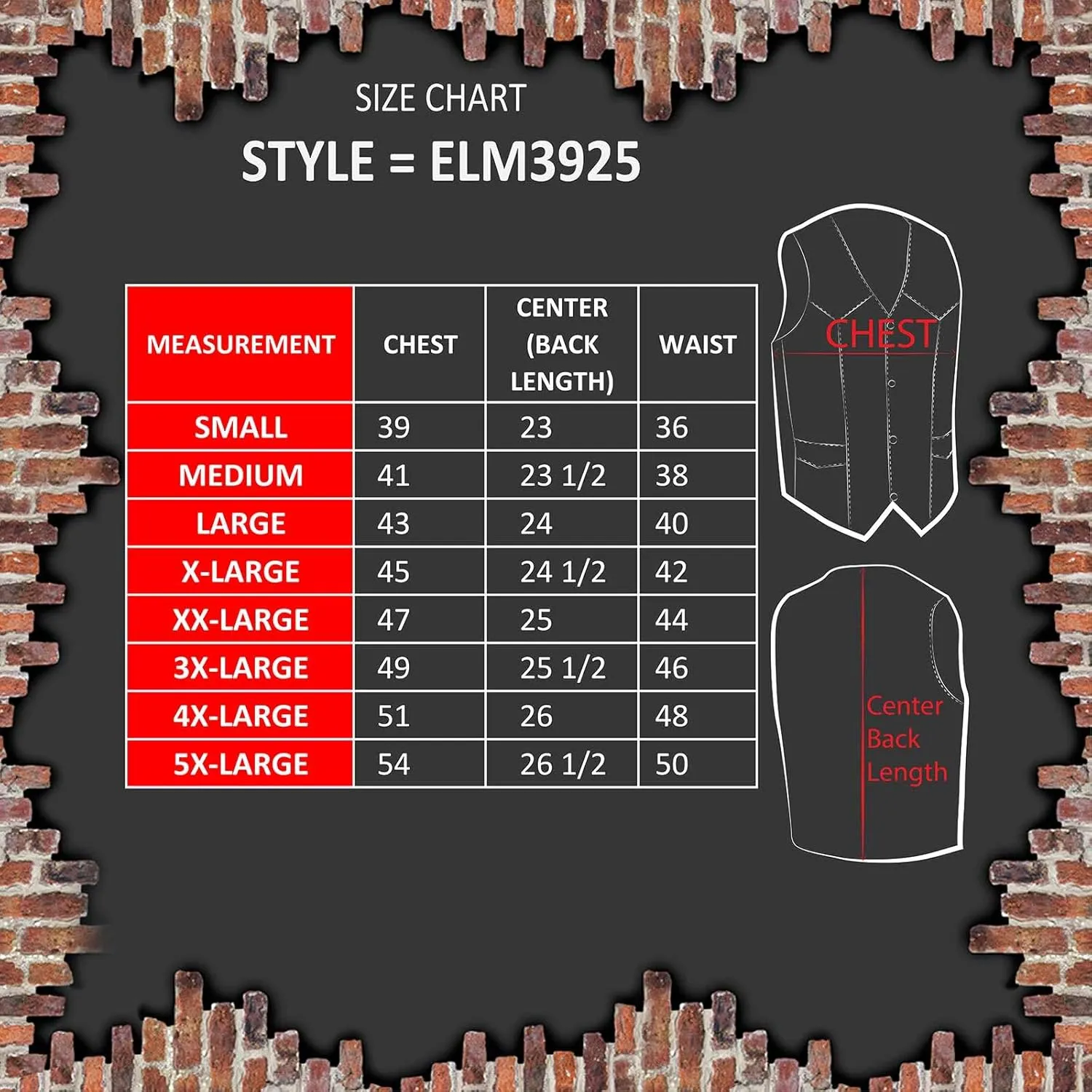 ELM3925 Black Motorcycle Leather Vest for Men w/Patches - Riding Club Adult Motorcycle Vests