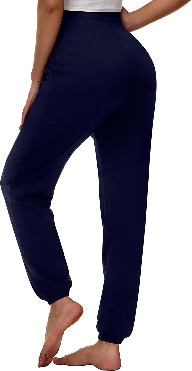 Ficerd 3 Pcs Women's Joggers Pants Casual Soft Sweatpants Lounge Pants High Waisted Athletic Joggers with Pockets