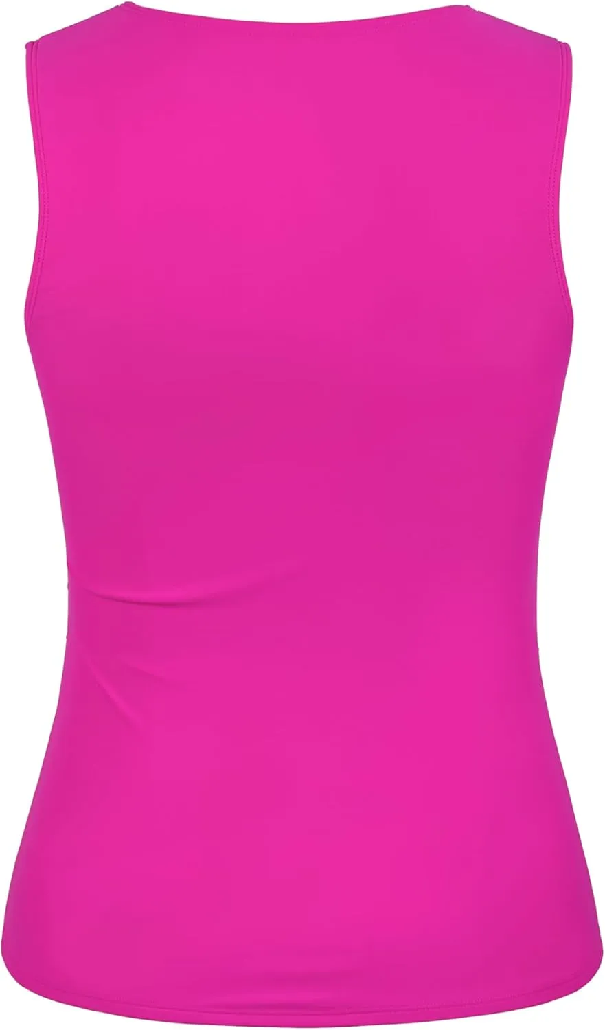 Firpearl Women's High Neck Underwire Tankini Tops Tummy Control Bathing Suit Top Modest Swim Tank Top Only